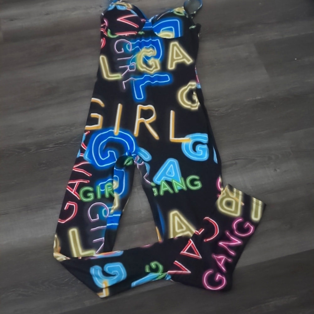Colorful Girl Gang Bodysuit Size XL
